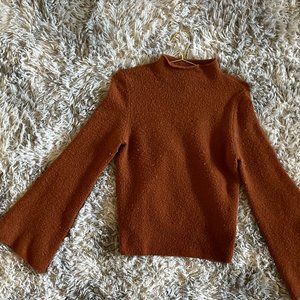 Rust Bell Sleeve Sweater size Large